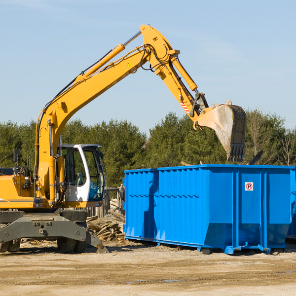 are there any restrictions on where a residential dumpster can be placed in Warrens